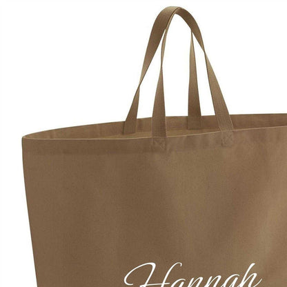 Caramel - Side - Westford Mill Hannah Cotton Canvas Tote Bag