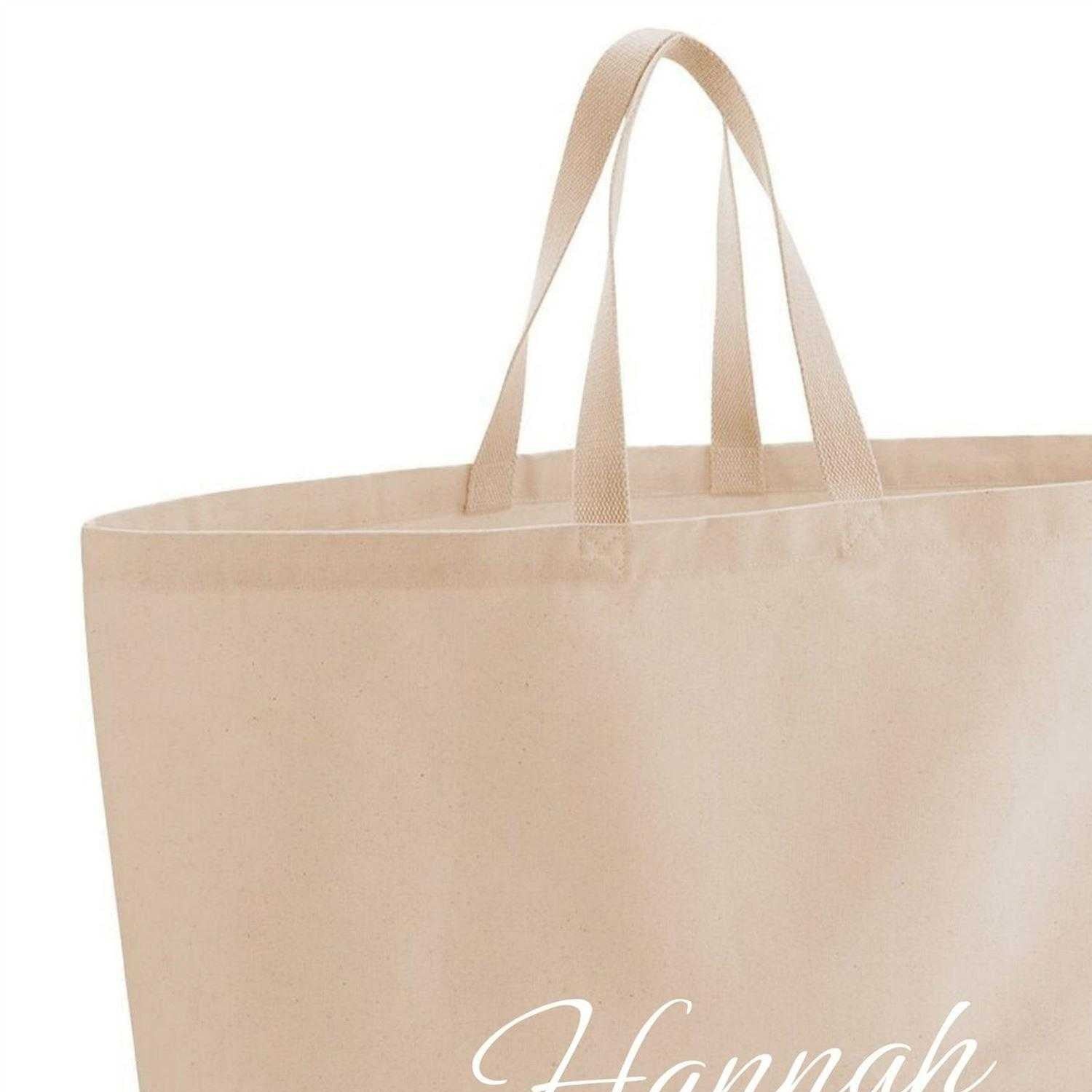 Peach - Side - Westford Mill Hannah Cotton Canvas Tote Bag