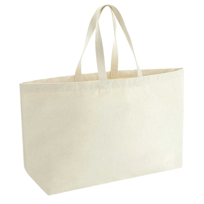 Natural - Back - Westford Mill Hannah Cotton Canvas Tote Bag