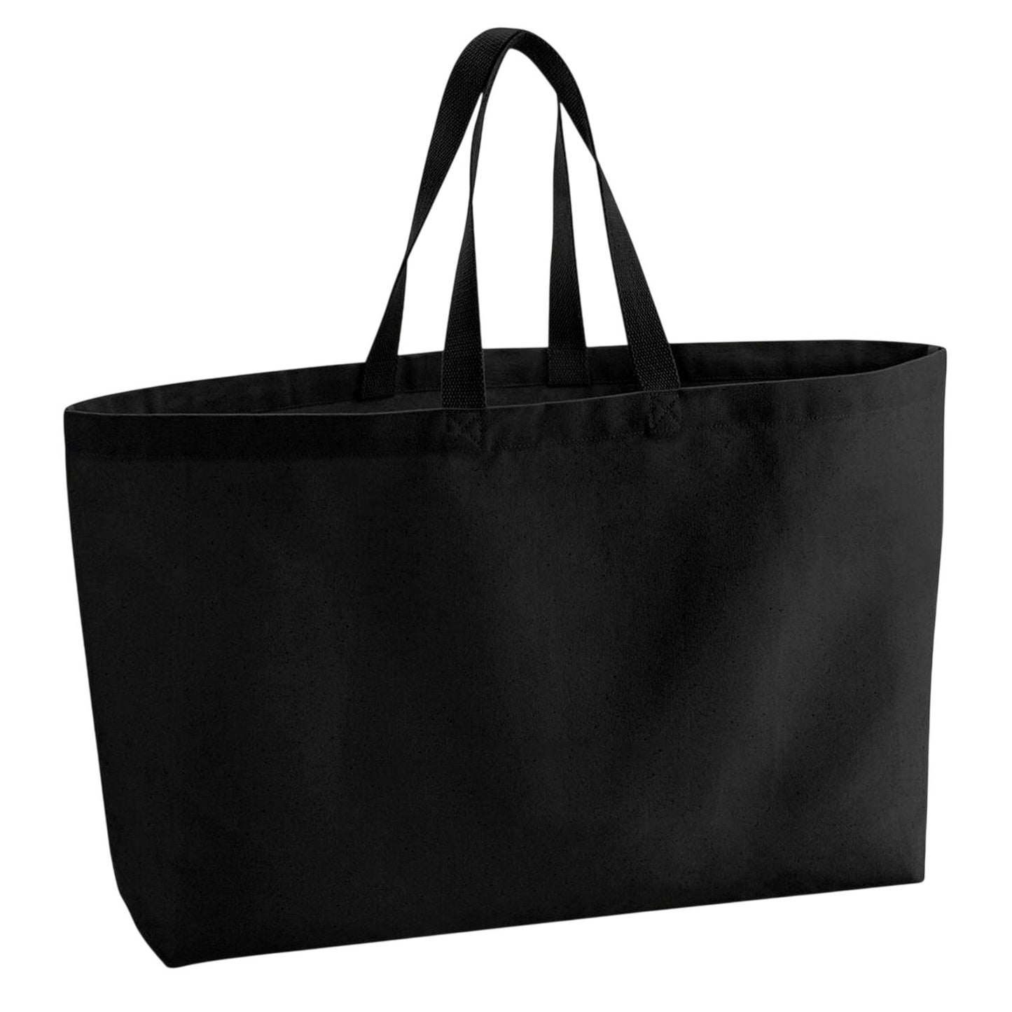 Black - Back - Westford Mill Hannah Cotton Canvas Tote Bag