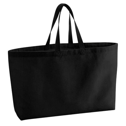 Black - Back - Westford Mill Hannah Cotton Canvas Tote Bag