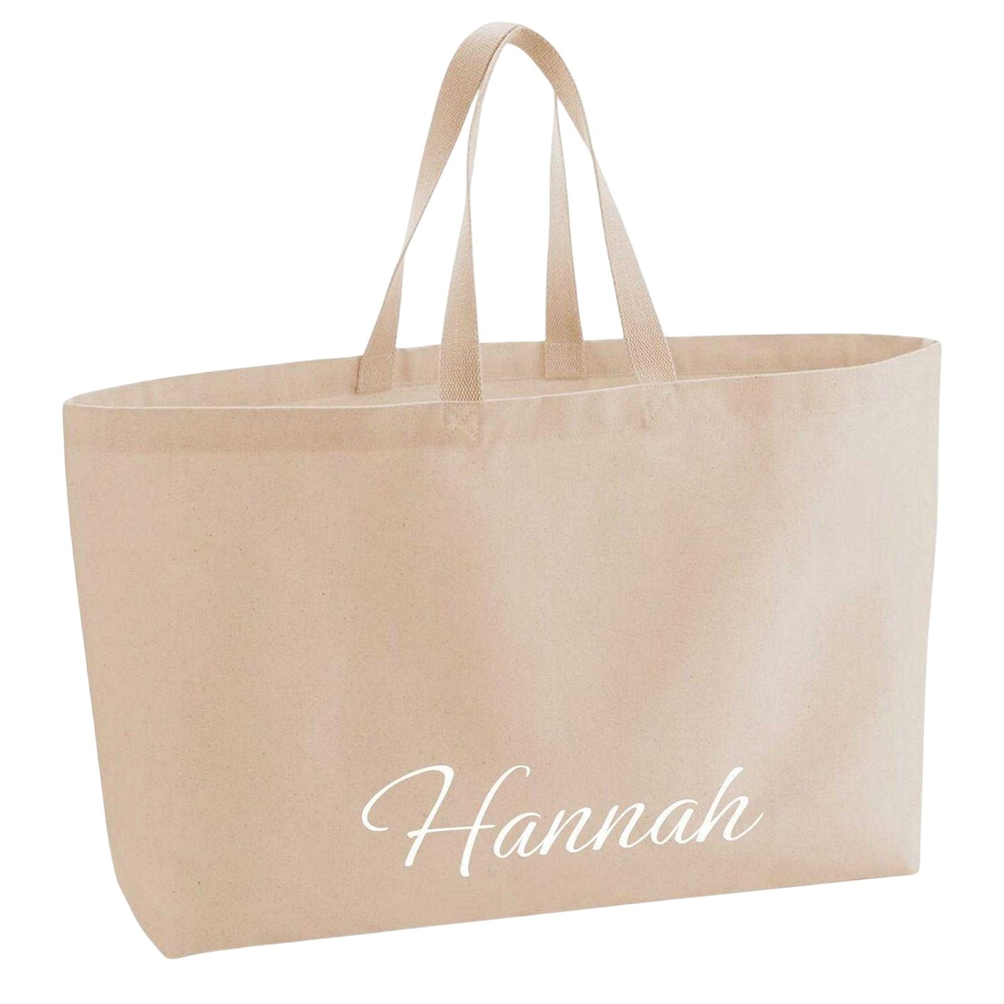 Peach - Front - Westford Mill Hannah Cotton Canvas Tote Bag