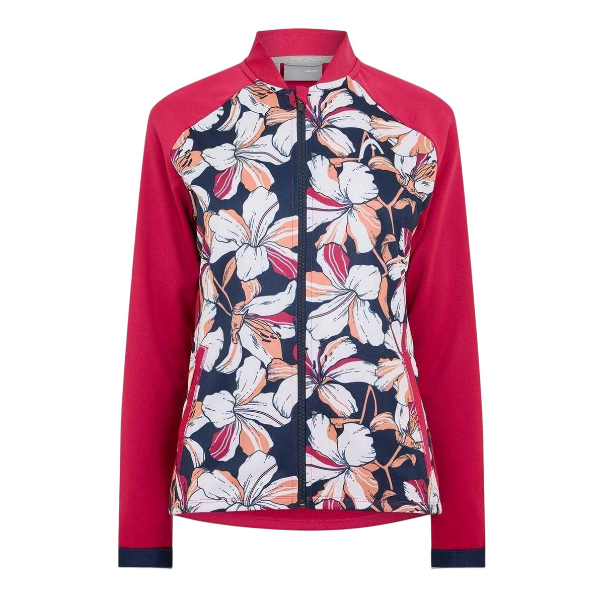 Multicoloured - Front - Head Womens-Ladies Floral Pattern Raglan Track Jacket