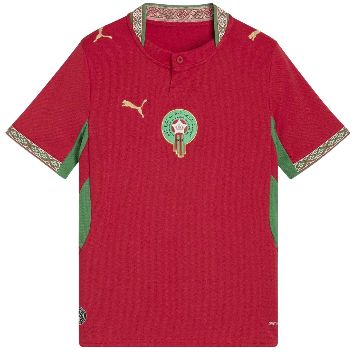 Red-Gold - Front - Puma Childrens-Kids World Cup 2026 Morocco Home Shirt