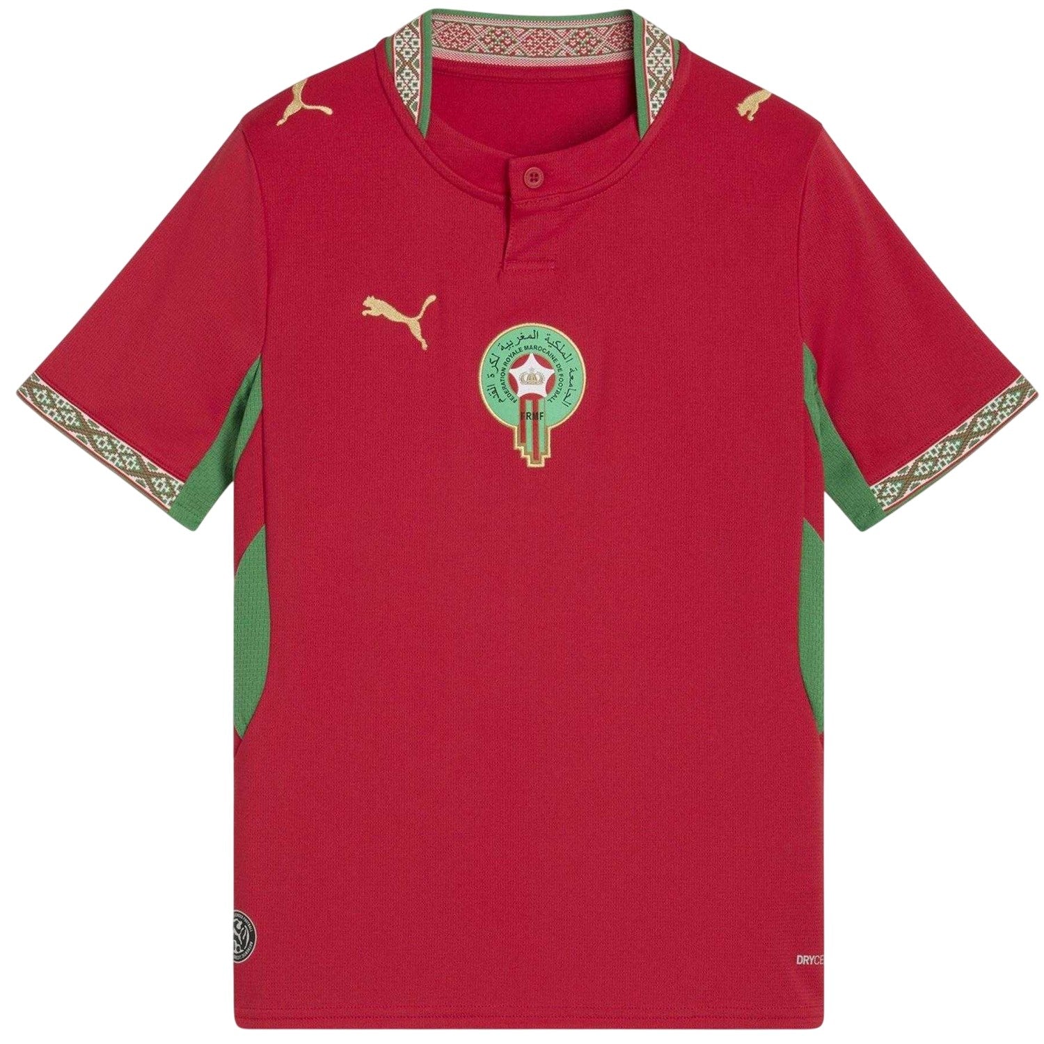 Red-Gold - Front - Puma Childrens-Kids World Cup 2026 Morocco Home Shirt