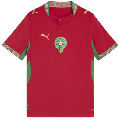 Red-Gold - Front - Puma Childrens-Kids World Cup 2026 Morocco Home Shirt