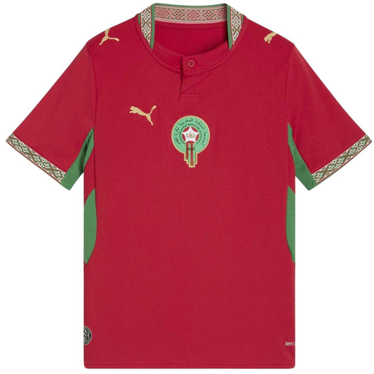 Red-Gold - Front - Puma Childrens-Kids World Cup 2026 Morocco Home Shirt