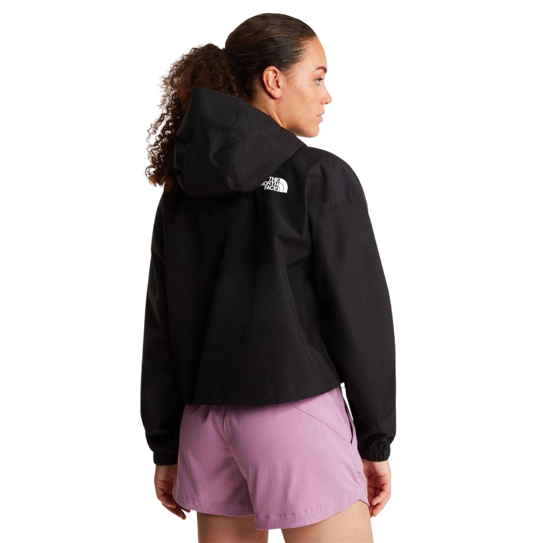 Black - Lifestyle - The North Face Womens-Ladies Quest DryVent Cropped Hooded Jacket