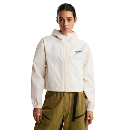 White - Side - The North Face Womens-Ladies Quest DryVent Cropped Hooded Jacket