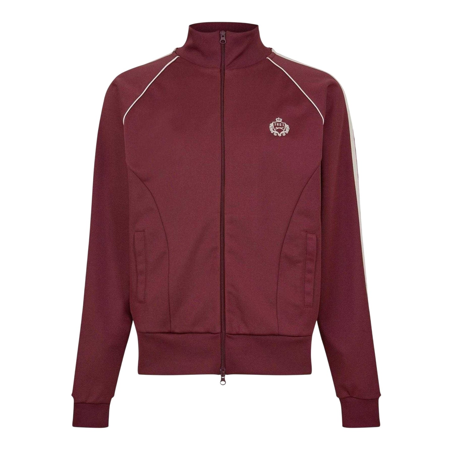 Burgundy - Front - Slazenger Mens Off-Court Warm Down Track Jacket
