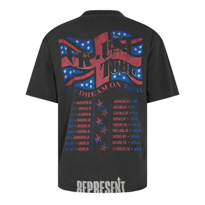 Faded Grey - Back - Represent Mens Logo Oversized T-Shirt