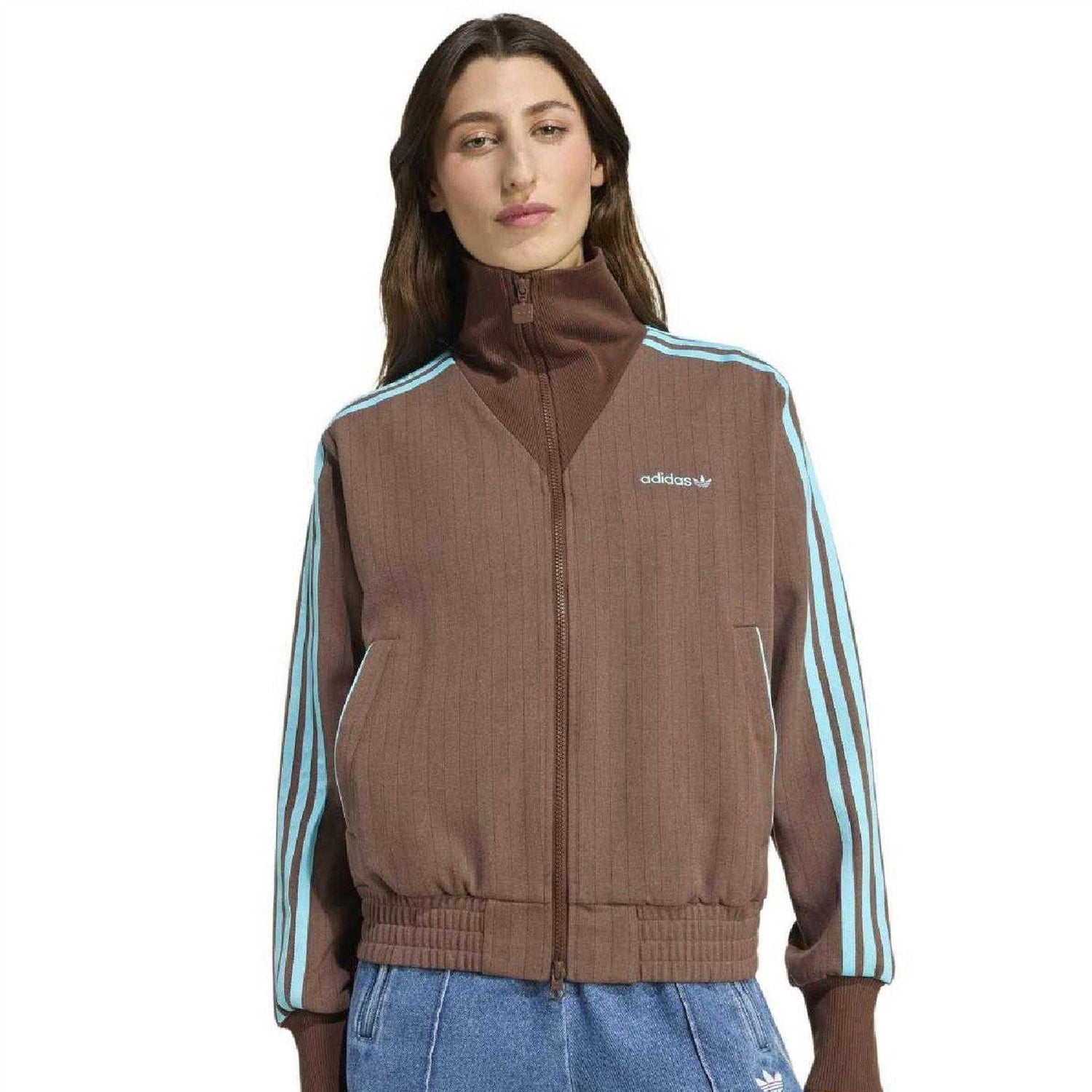 Auburn - Side - Adidas Womens-Ladies Originals High-Neck Tailored Track Jacket