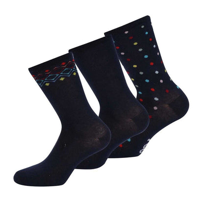 Blue - Back - Lee Womens-Ladies Cotton Blend Ankle Socks (Pack of 3)