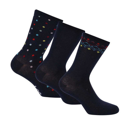 Blue - Front - Lee Womens-Ladies Cotton Blend Ankle Socks (Pack of 3)