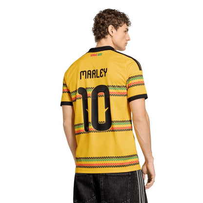 Gold-Green - Lifestyle - Adidas Mens Bob Marley 2026 Jamaica Home Shirt