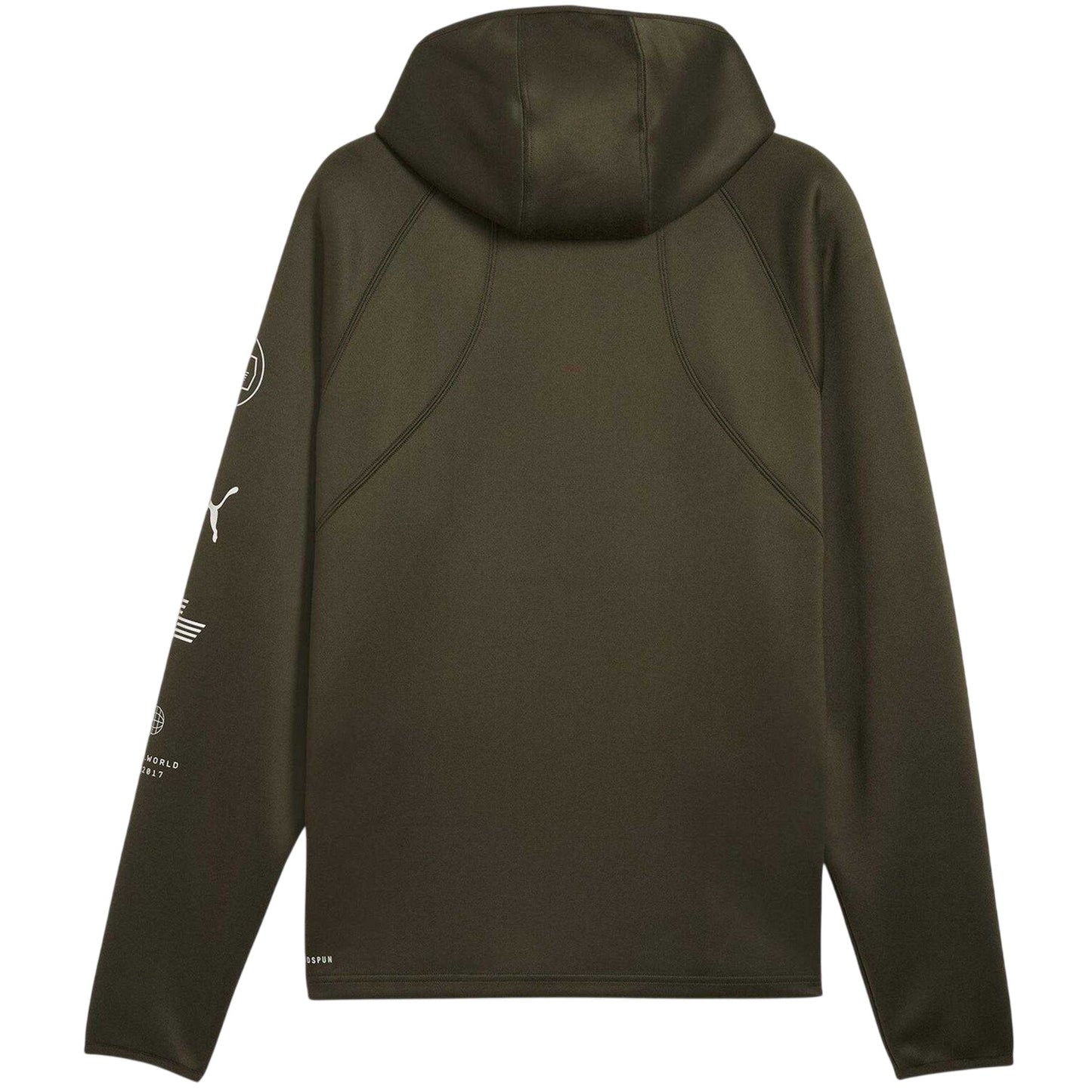 Dark Olive - Back - Puma Mens Hyrox X Cloudspun Technical Hooded Jacket