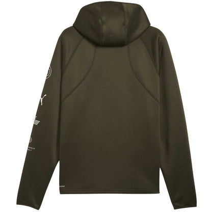 Dark Olive - Back - Puma Mens Hyrox X Cloudspun Technical Hooded Jacket
