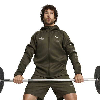 Dark Olive - Lifestyle - Puma Mens Hyrox X Cloudspun Technical Hooded Jacket