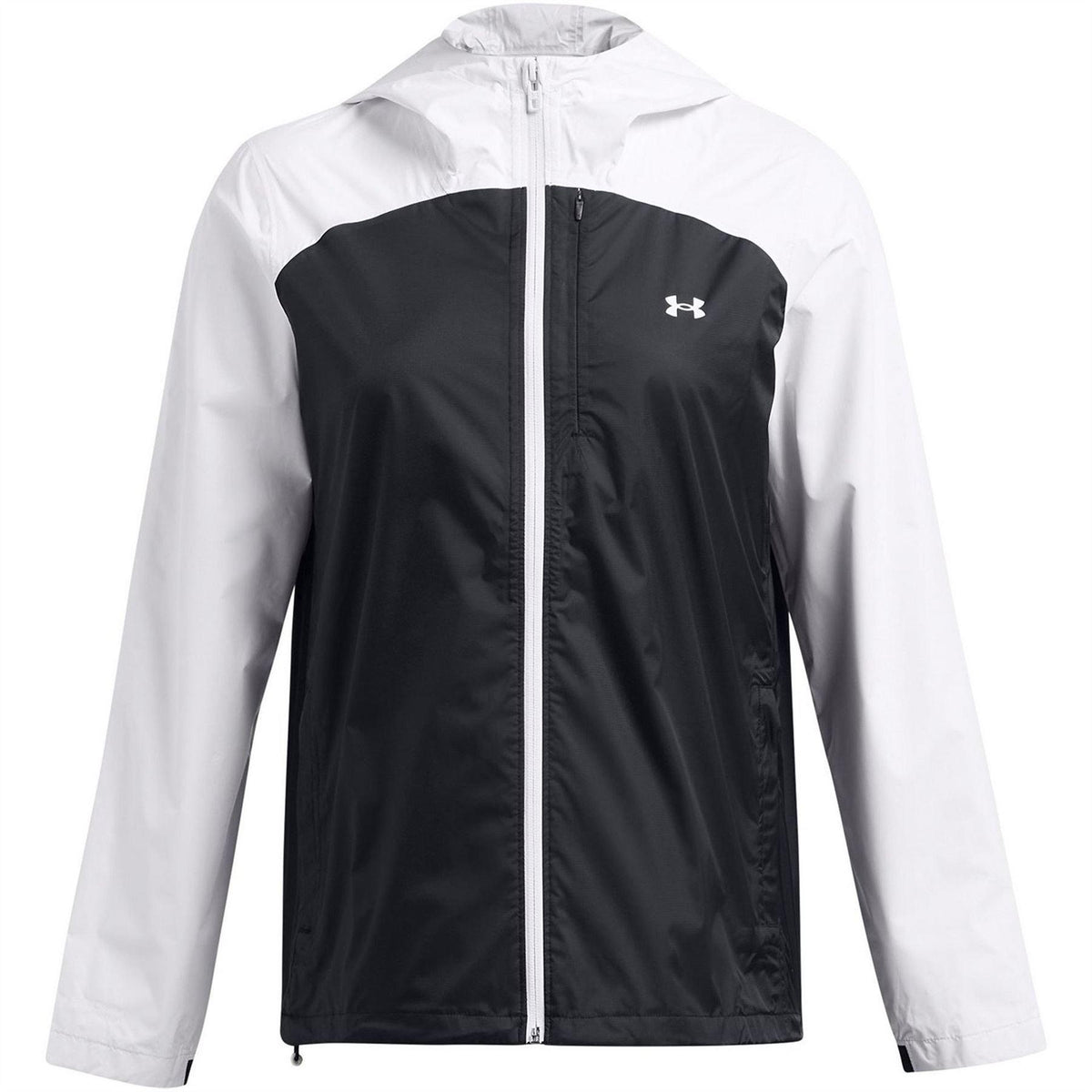 Black - Front - Under Armour Womens-Ladies Cloudstrike Colour Block Hooded Jacket