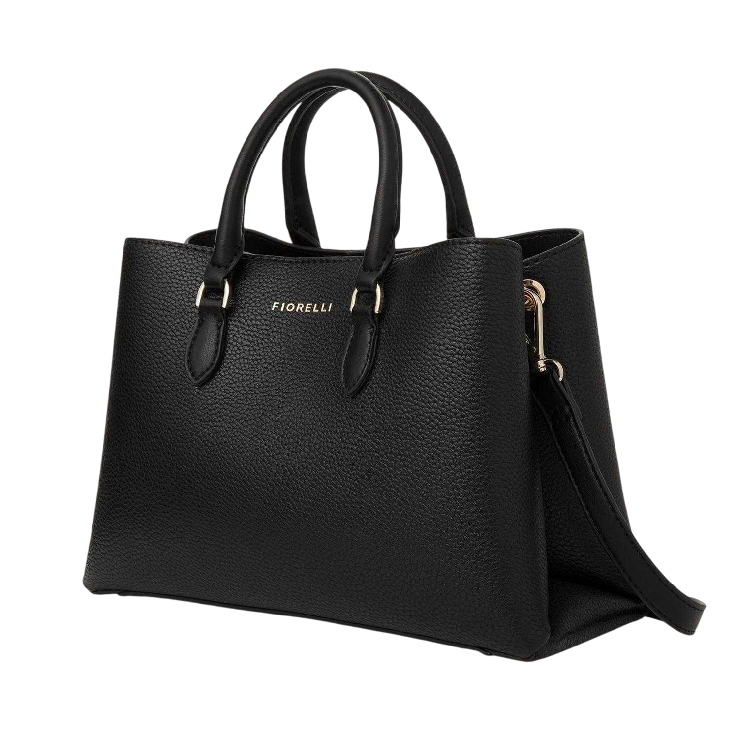 Black - Side - Fiorelli Emery Logo Satchel