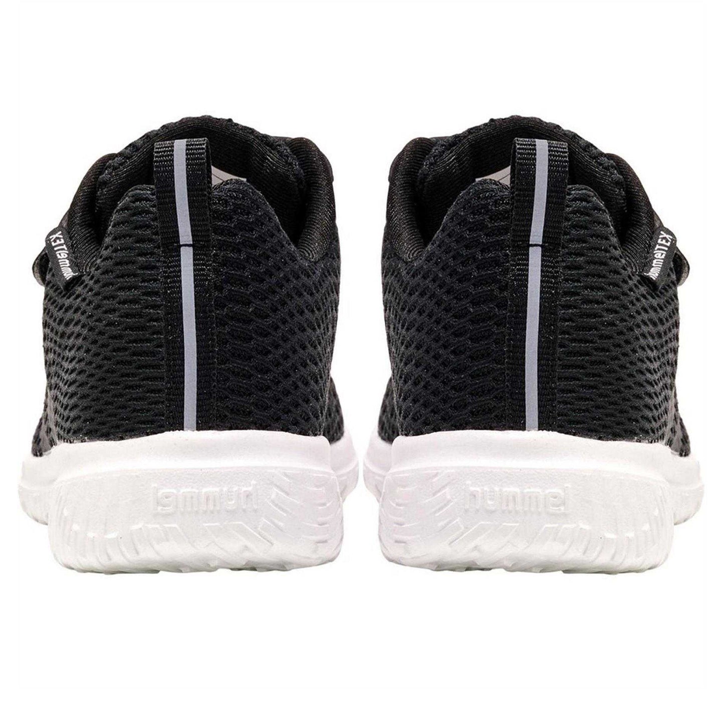 Black-White - Back - Hummel Childrens-Kids Actus Tex Trainers