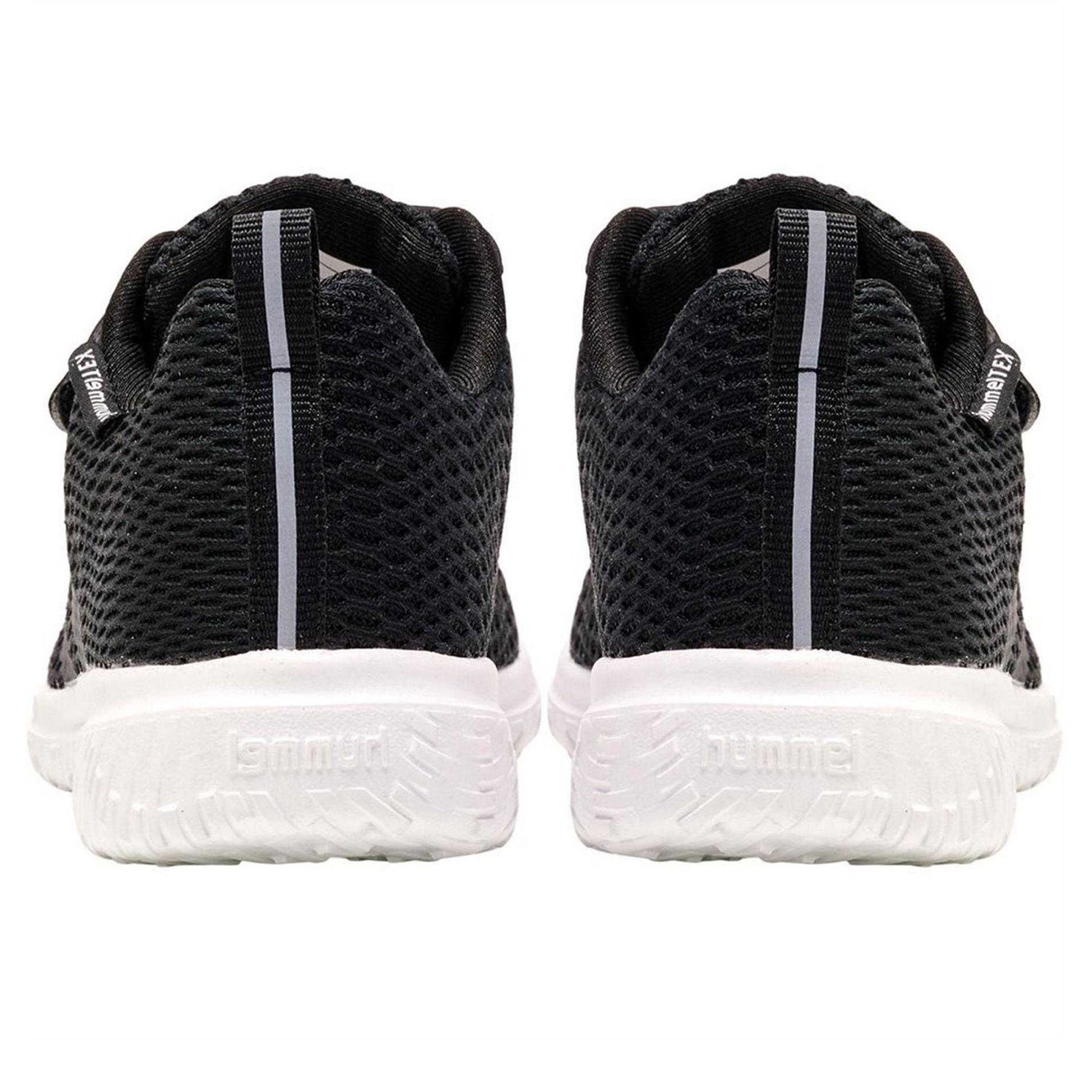 Black-White - Back - Hummel Childrens-Kids Actus Tex Trainers