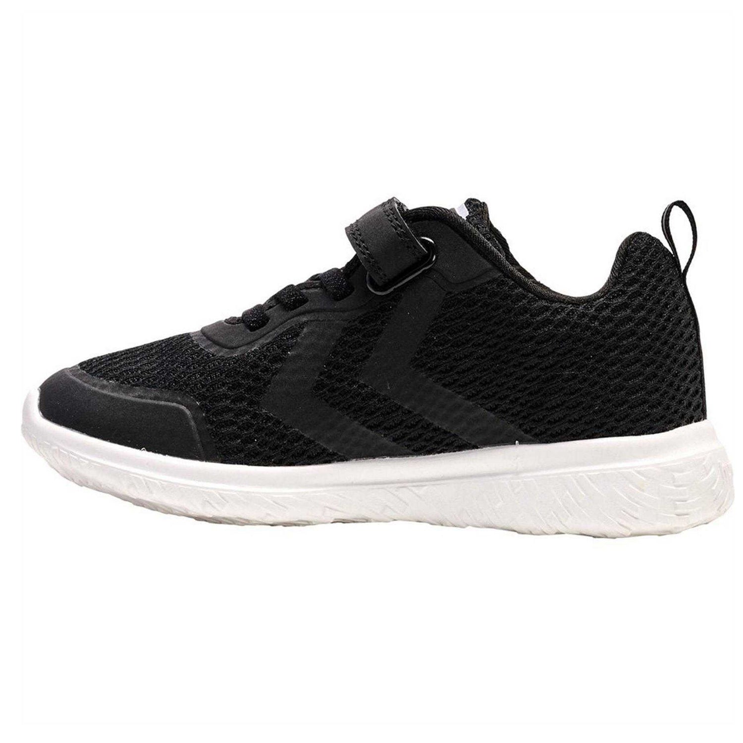 Black-White - Side - Hummel Childrens-Kids Actus Tex Trainers