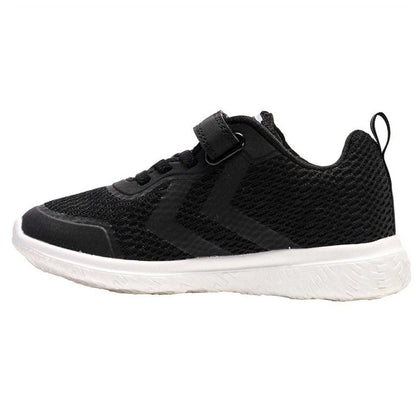 Black-White - Side - Hummel Childrens-Kids Actus Tex Trainers