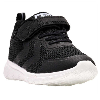 Black-White - Pack Shot - Hummel Childrens-Kids Actus Tex Trainers