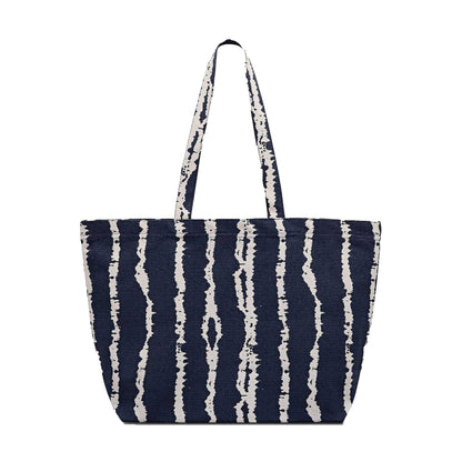 Blue-White - Back - Radley East West Tie Dye Stripes Tote Bag