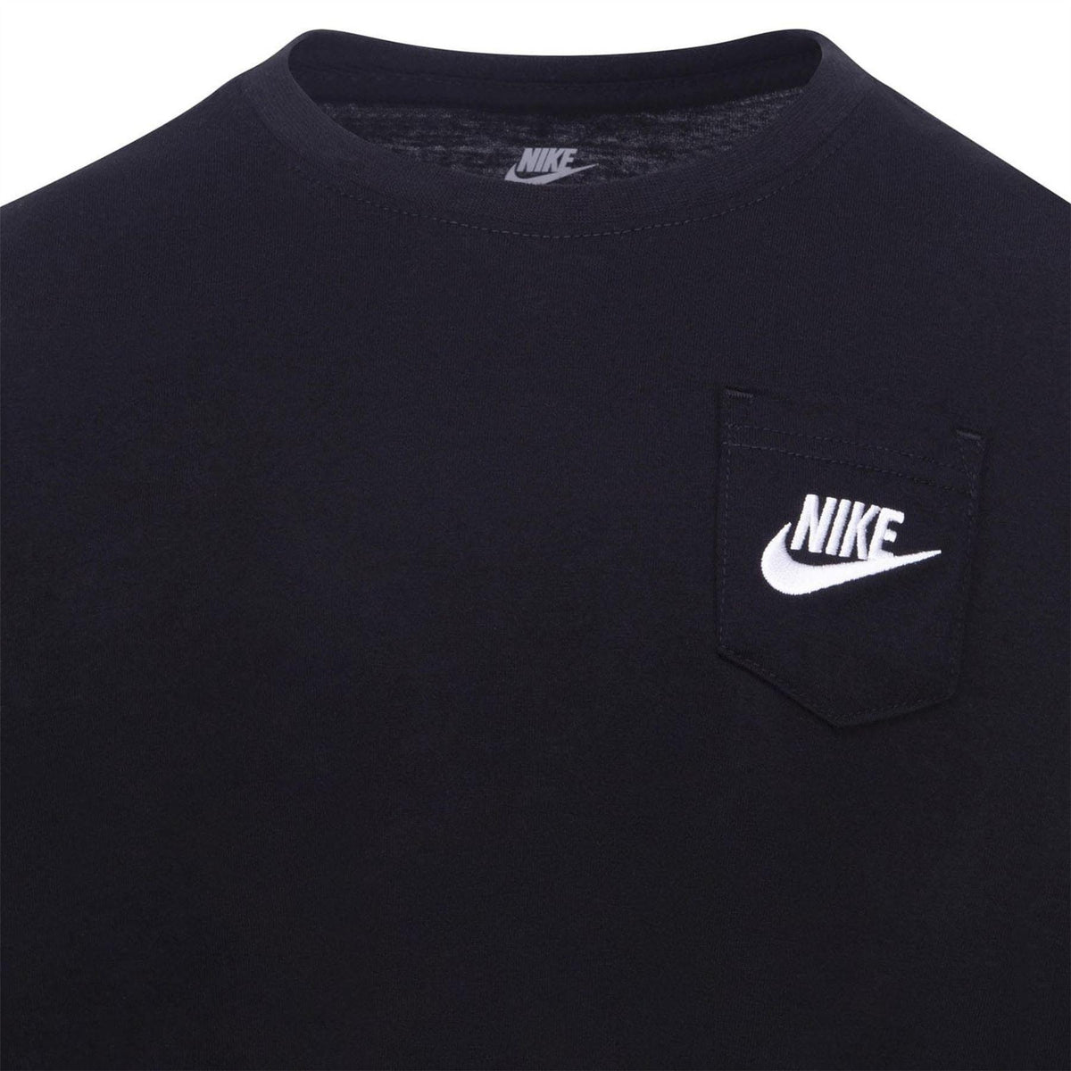 Black - Side - Nike Boys Chest Pocket Long-Sleeved Sweatshirt