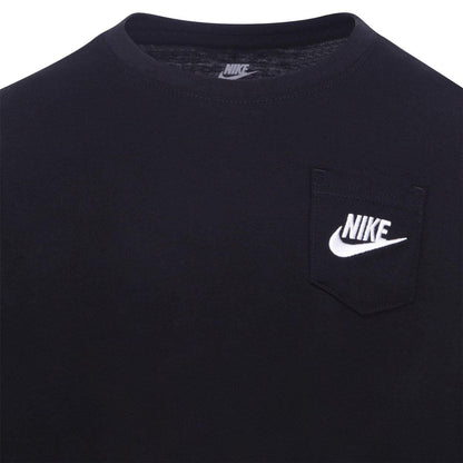 Black - Side - Nike Boys Chest Pocket Long-Sleeved Sweatshirt