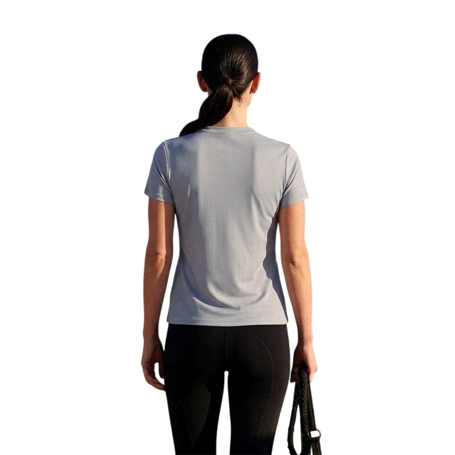 Bluestone - Back - Weatherbeeta Womens-Ladies Copper Ribbed Relaxed Fit T-Shirt
