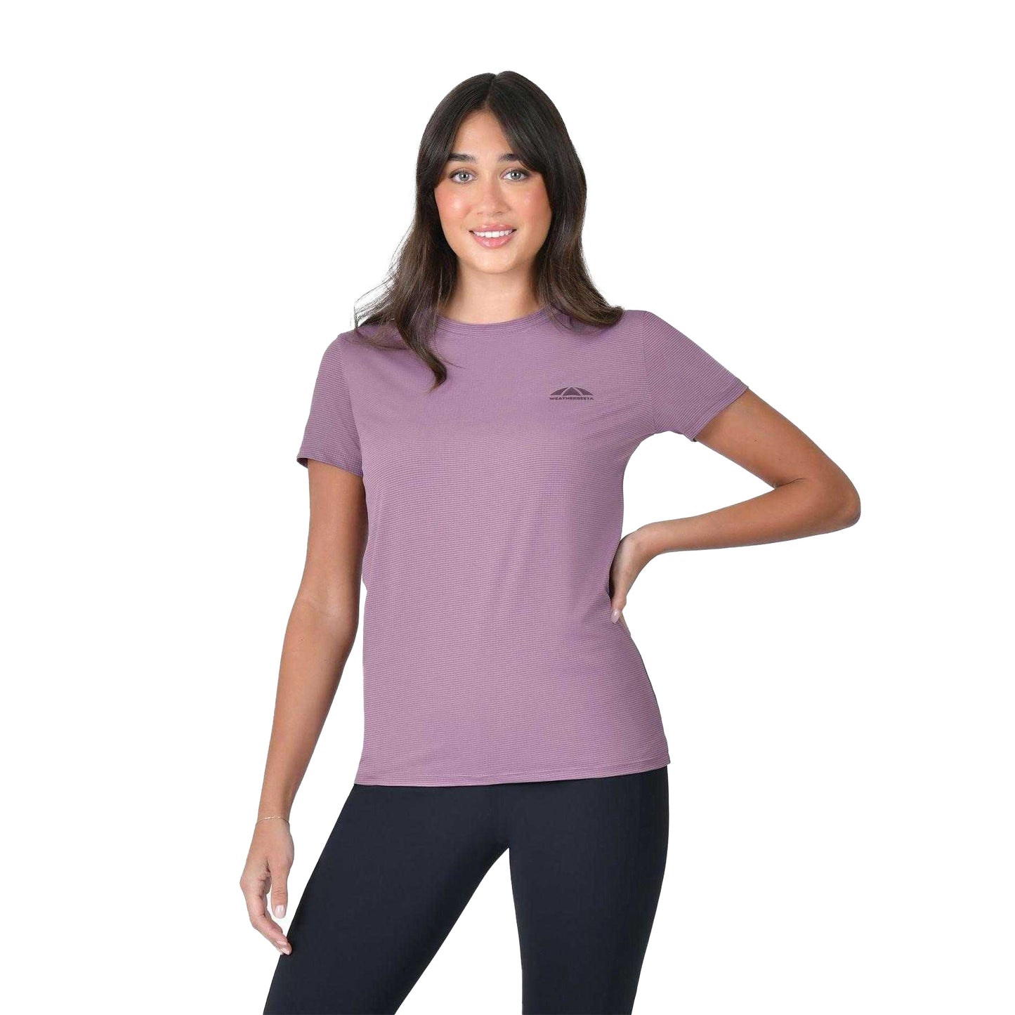 Mauve Wine - Front - Weatherbeeta Womens-Ladies Copper Ribbed Relaxed Fit T-Shirt