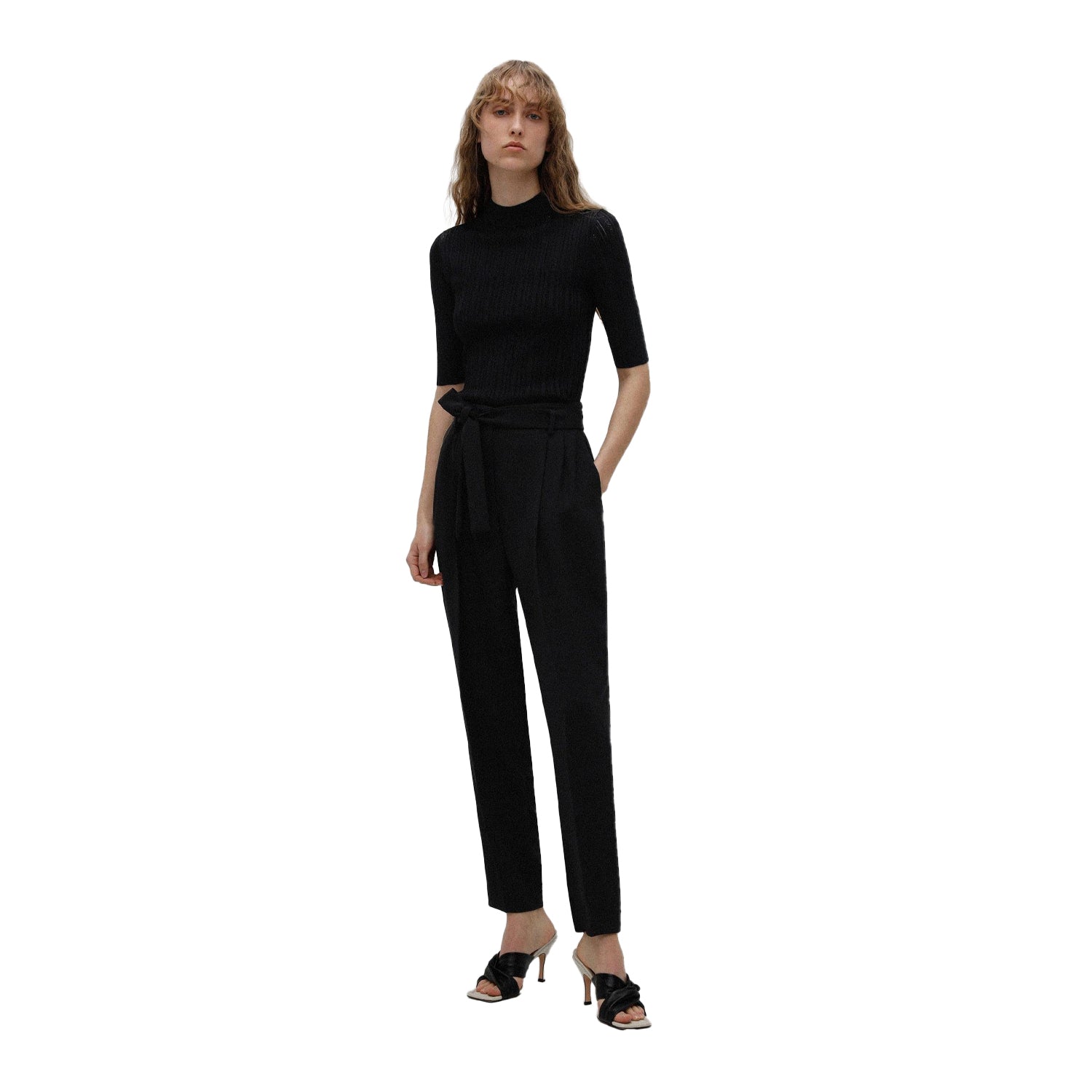 Black - Lifestyle - Hugo Womens-Ladies Shomania Sweater Top