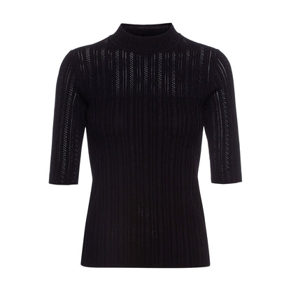 Black - Front - Hugo Womens-Ladies Shomania Sweater Top