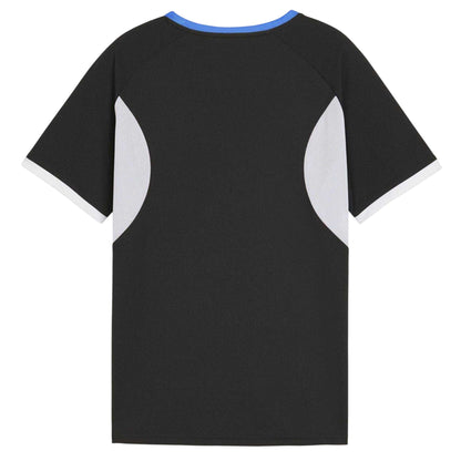 Black-White-Ultramarine Blue - Back - Puma Childrens-Kids Individualliga Graphic T-Shirt