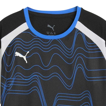Black-White-Ultramarine Blue - Side - Puma Childrens-Kids Individualliga Graphic T-Shirt