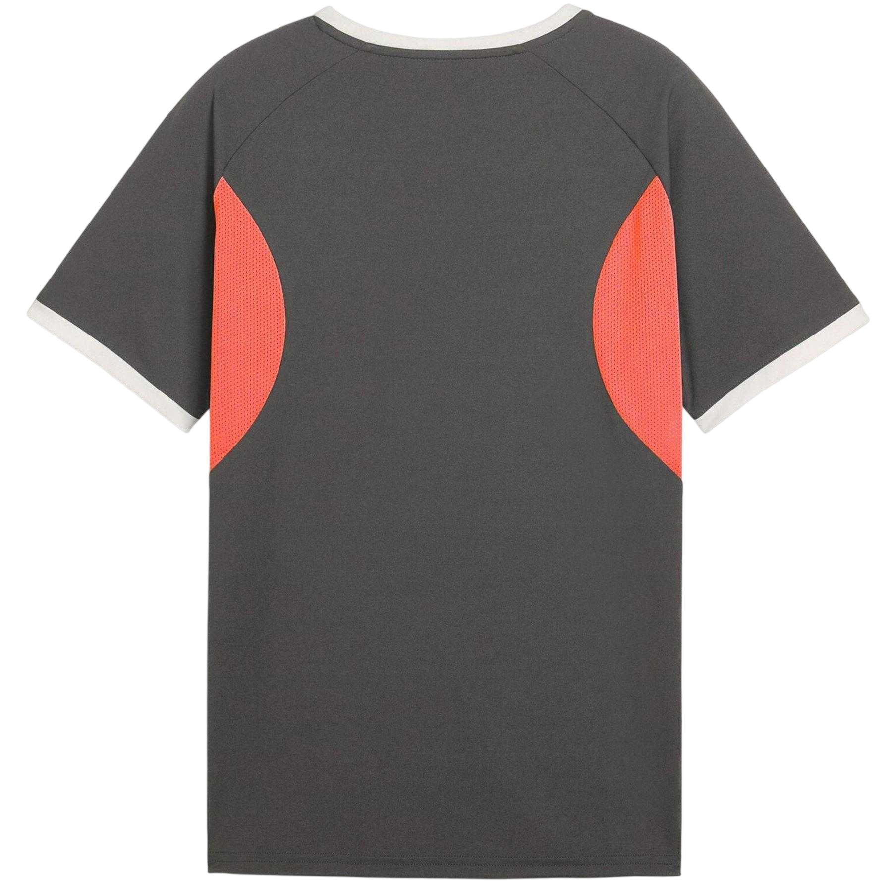 Smoke Grey-White-Glowing Red - Back - Puma Childrens-Kids Individualliga Graphic T-Shirt