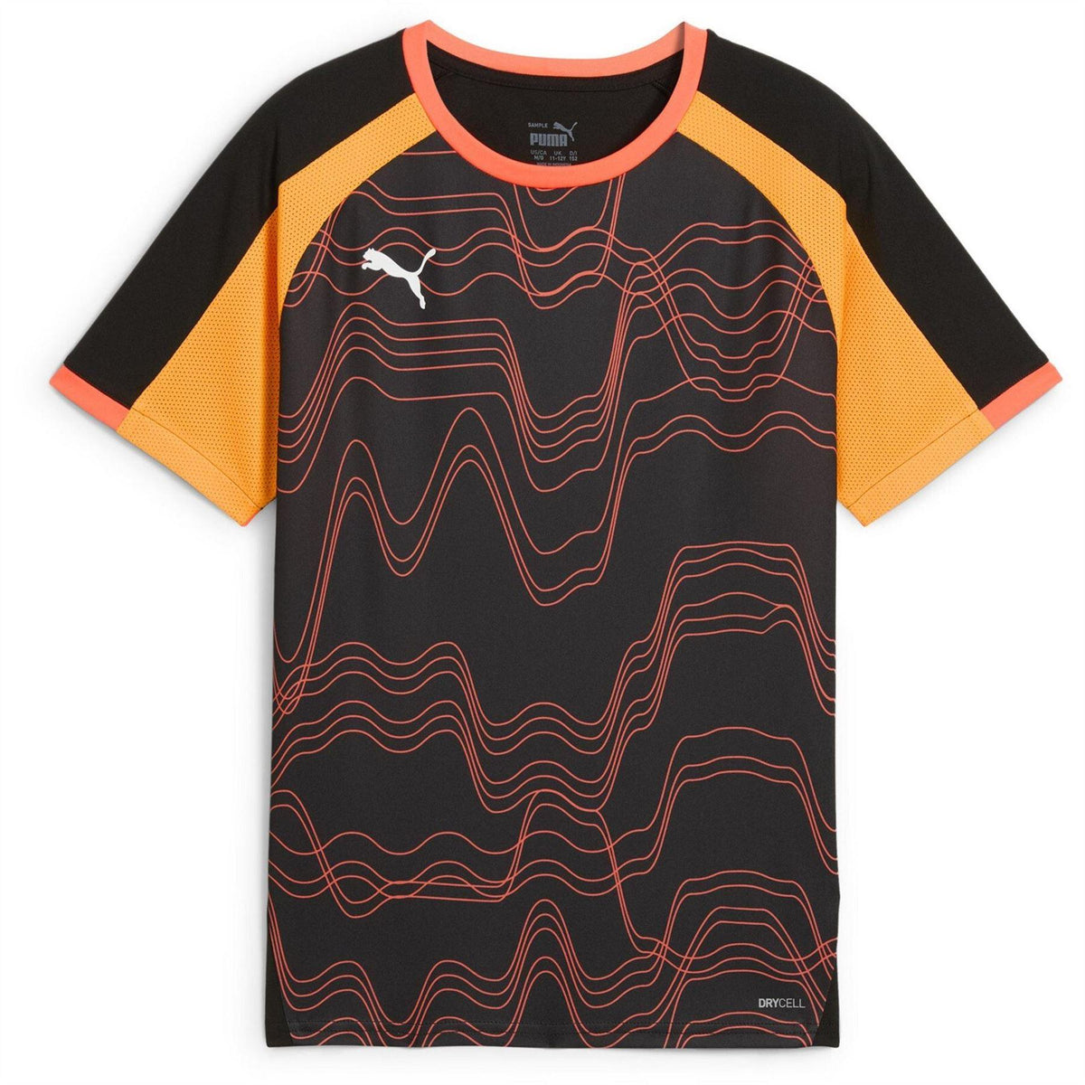Black-Orange - Front - Puma Childrens-Kids Individualliga Graphic T-Shirt