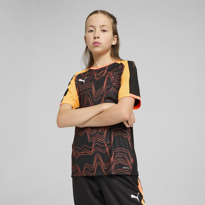 Black-Orange - Side - Puma Childrens-Kids Individualliga Graphic T-Shirt