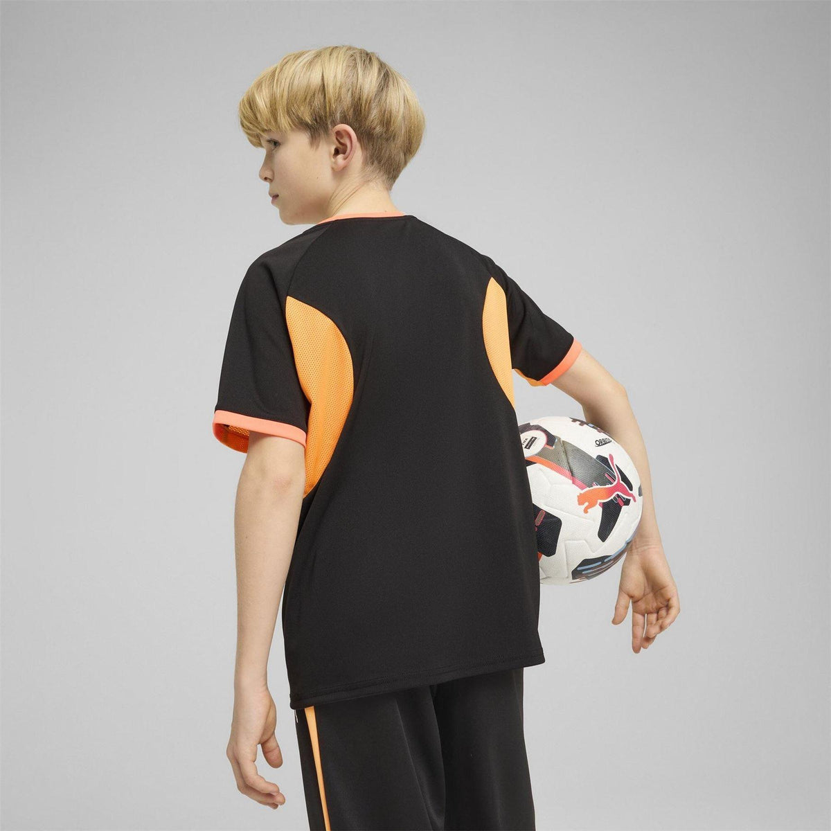 Black-Orange - Lifestyle - Puma Childrens-Kids Individualliga Graphic T-Shirt