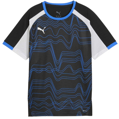 Black-White-Ultramarine Blue - Front - Puma Childrens-Kids Individualliga Graphic T-Shirt