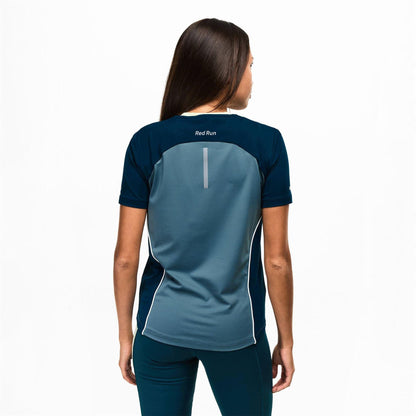 Green - Lifestyle - Red Run Womens-Ladies Colour Block Sports Top
