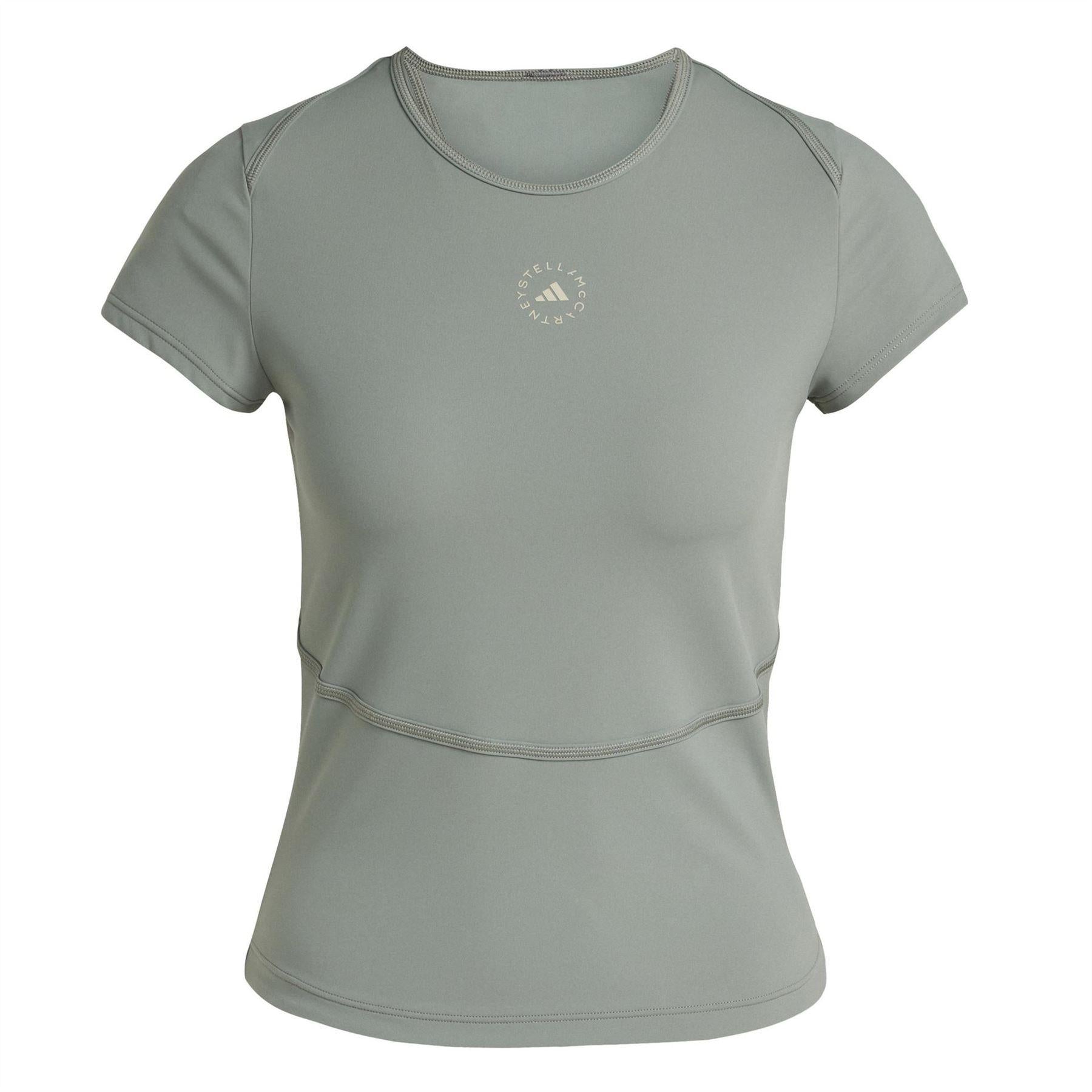 Stone Green - Front - Adidas Womens-Ladies Stella McCartney T-Shirt