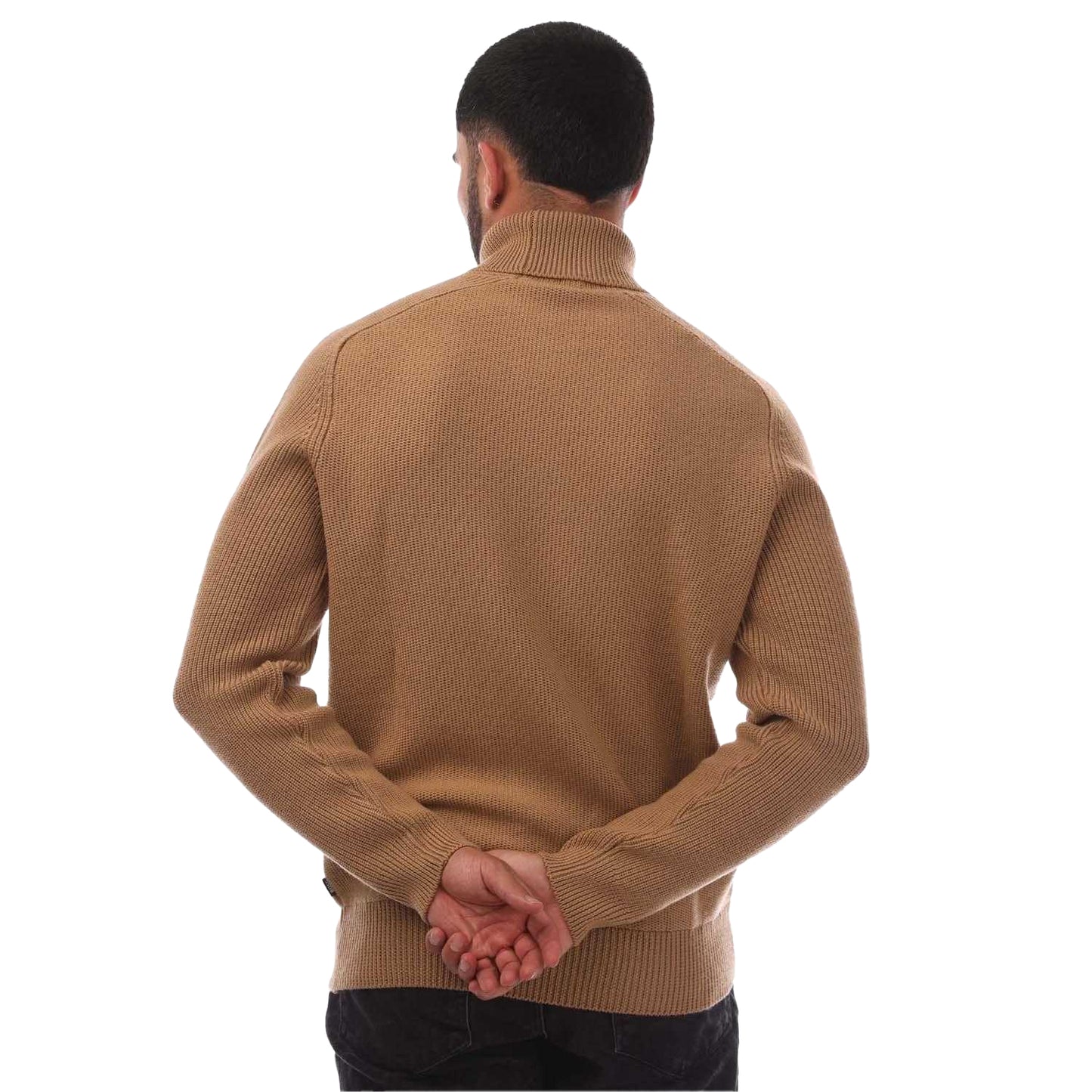 Beige - Back - Boss Mens Manuello Jumper
