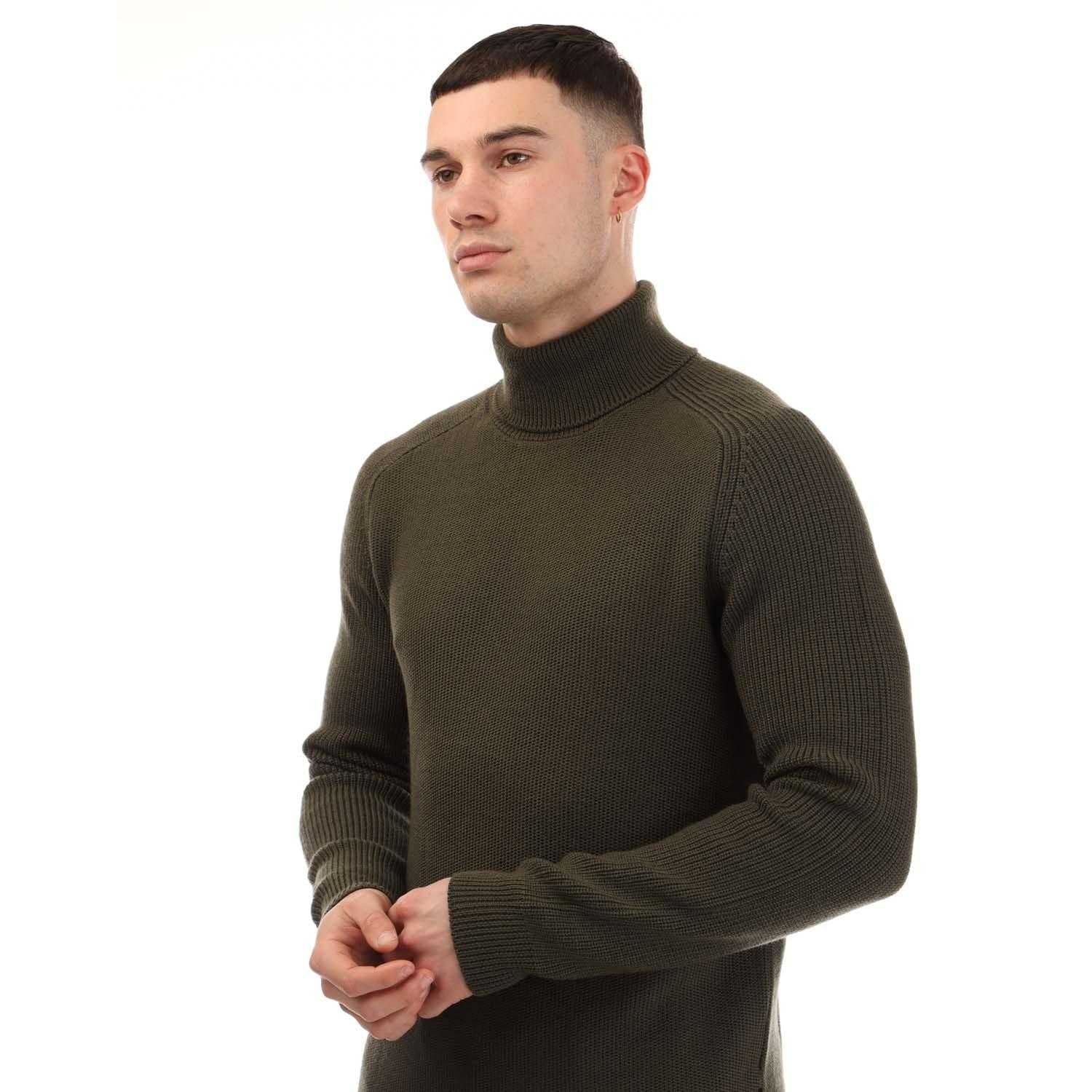 Green - Side - Boss Mens Manuello Jumper