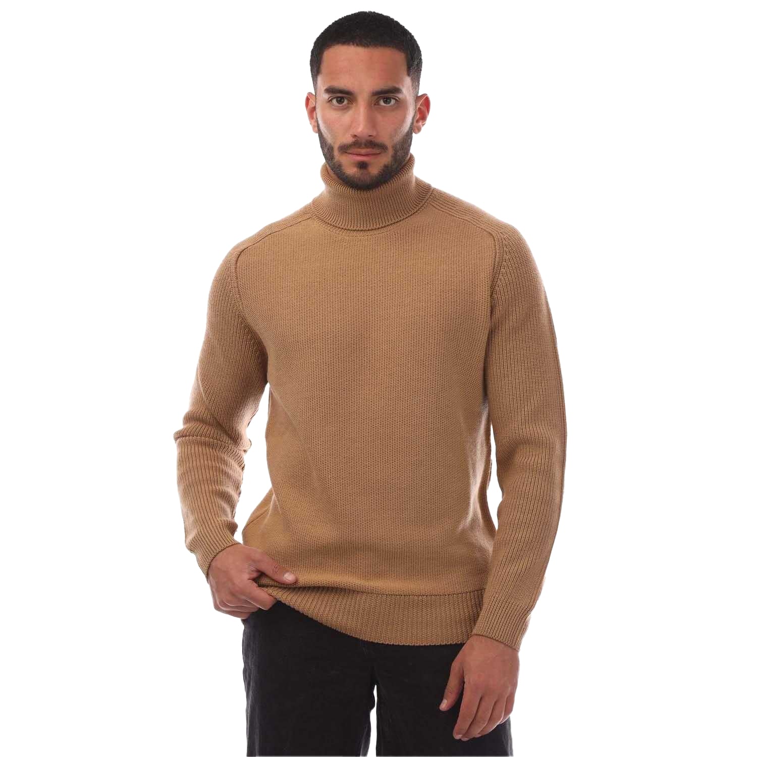 Beige - Front - Boss Mens Manuello Jumper