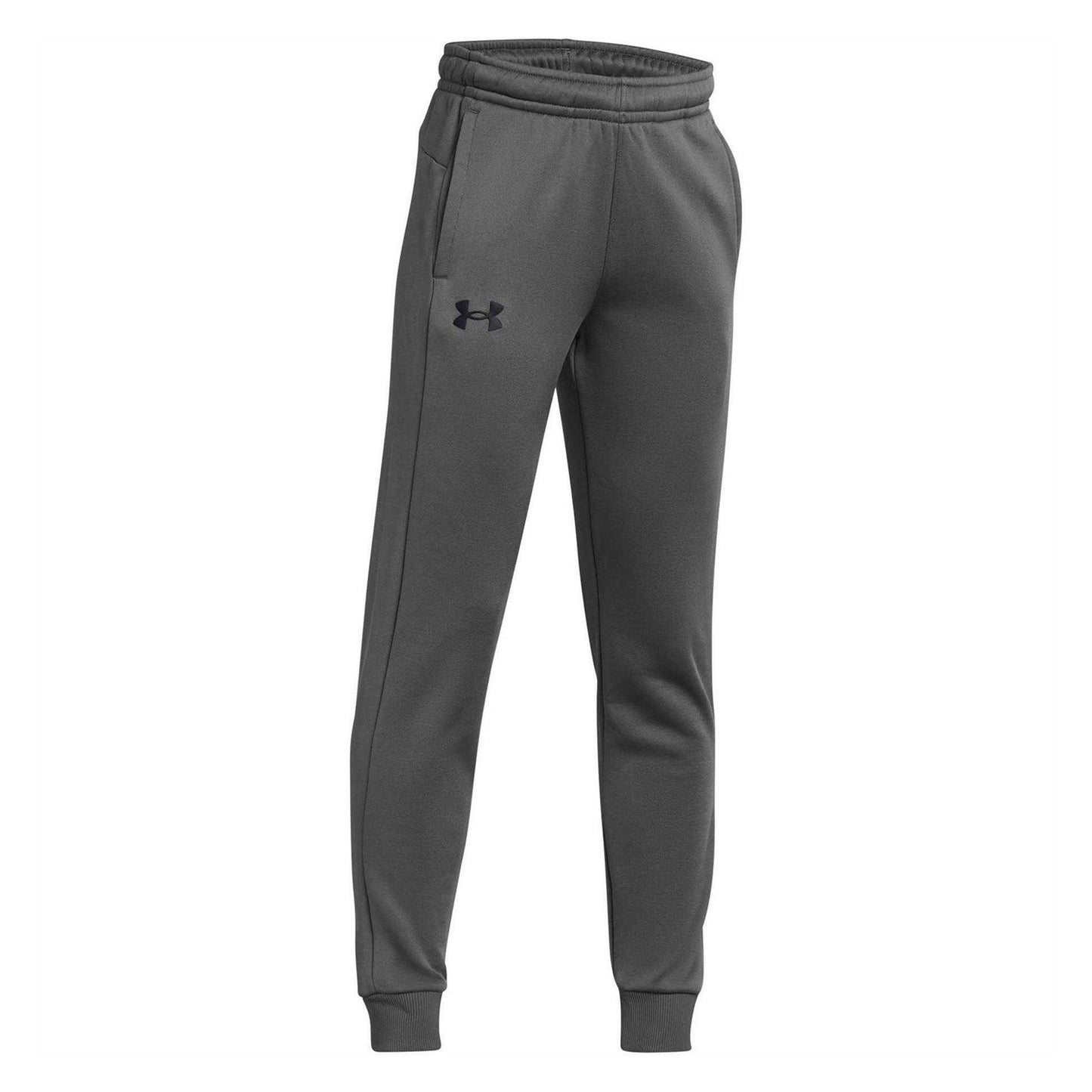 Grey - Side - Under Armour Childrens-Kids Armour Hardwearing Joggers