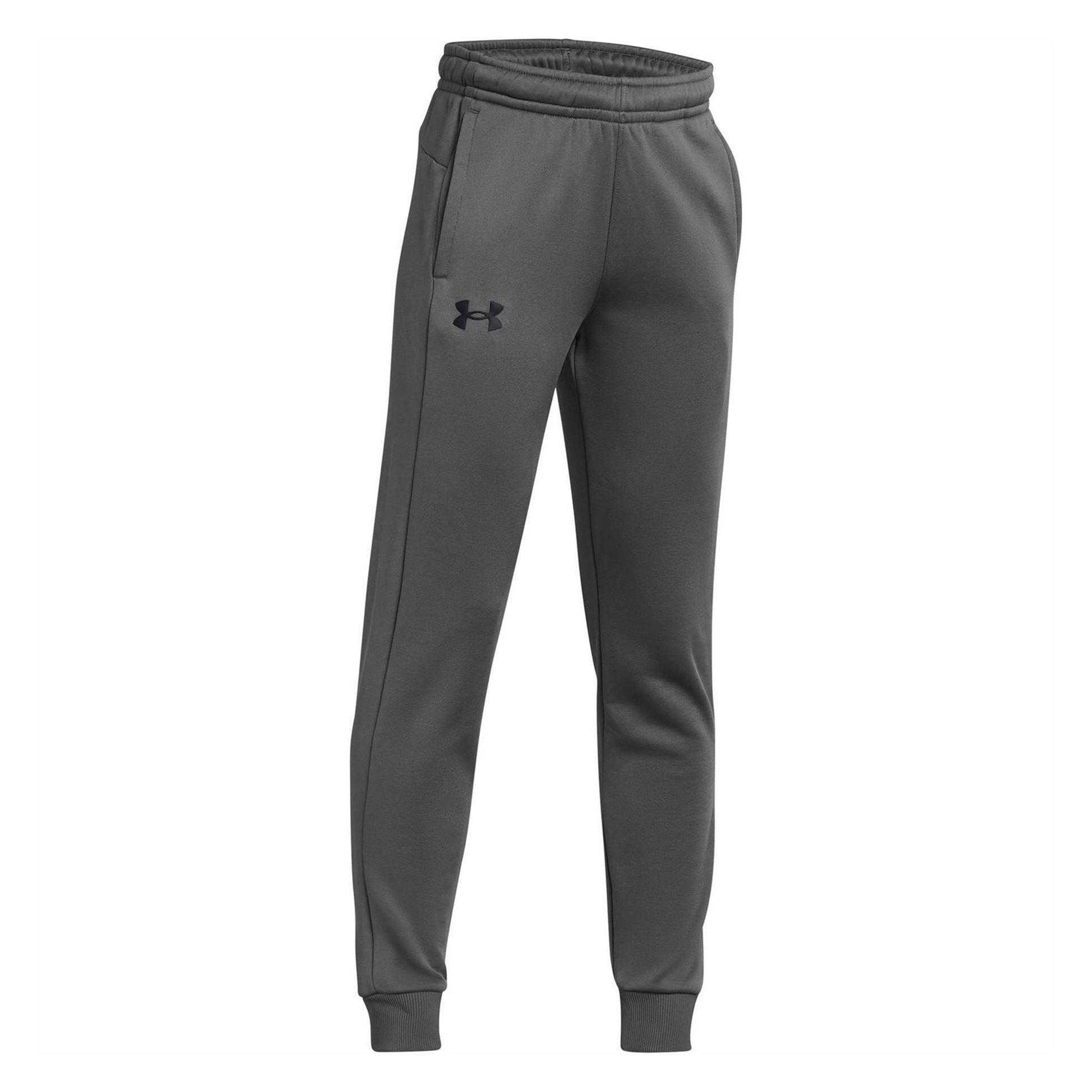 Grey - Side - Under Armour Childrens-Kids Armour Hardwearing Joggers